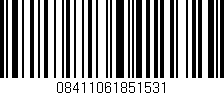 Código de barras (EAN, GTIN, SKU, ISBN): '08411061851531'