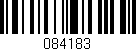 Código de barras (EAN, GTIN, SKU, ISBN): '084183'
