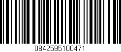 Código de barras (EAN, GTIN, SKU, ISBN): '0842595100471'