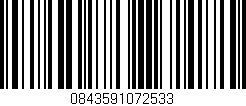 Código de barras (EAN, GTIN, SKU, ISBN): '0843591072533'