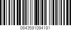 Código de barras (EAN, GTIN, SKU, ISBN): '0843591094191'