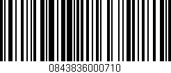 Código de barras (EAN, GTIN, SKU, ISBN): '0843836000710'