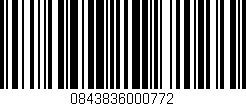 Código de barras (EAN, GTIN, SKU, ISBN): '0843836000772'