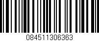 Código de barras (EAN, GTIN, SKU, ISBN): '084511306363'