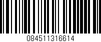 Código de barras (EAN, GTIN, SKU, ISBN): '084511316614'