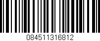 Código de barras (EAN, GTIN, SKU, ISBN): '084511316812'