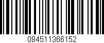 Código de barras (EAN, GTIN, SKU, ISBN): '084511366152'