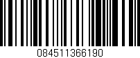 Código de barras (EAN, GTIN, SKU, ISBN): '084511366190'
