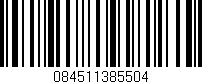 Código de barras (EAN, GTIN, SKU, ISBN): '084511385504'