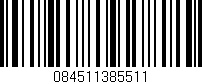 Código de barras (EAN, GTIN, SKU, ISBN): '084511385511'