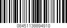 Código de barras (EAN, GTIN, SKU, ISBN): '08451138894910'
