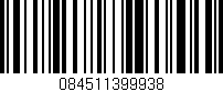 Código de barras (EAN, GTIN, SKU, ISBN): '084511399938'