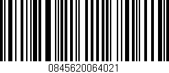 Código de barras (EAN, GTIN, SKU, ISBN): '0845620064021'