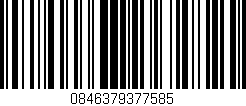 Código de barras (EAN, GTIN, SKU, ISBN): '0846379377585'