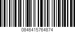 Código de barras (EAN, GTIN, SKU, ISBN): '0846415764874'