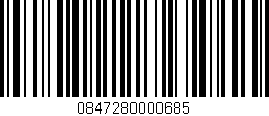 Código de barras (EAN, GTIN, SKU, ISBN): '0847280000685'