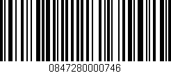Código de barras (EAN, GTIN, SKU, ISBN): '0847280000746'