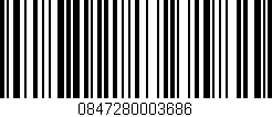 Código de barras (EAN, GTIN, SKU, ISBN): '0847280003686'