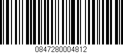 Código de barras (EAN, GTIN, SKU, ISBN): '0847280004812'