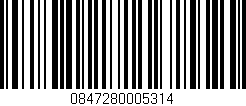 Código de barras (EAN, GTIN, SKU, ISBN): '0847280005314'