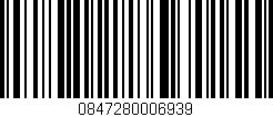 Código de barras (EAN, GTIN, SKU, ISBN): '0847280006939'