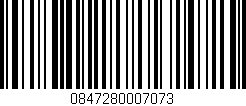 Código de barras (EAN, GTIN, SKU, ISBN): '0847280007073'