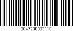Código de barras (EAN, GTIN, SKU, ISBN): '0847280007110'