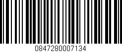 Código de barras (EAN, GTIN, SKU, ISBN): '0847280007134'