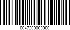 Código de barras (EAN, GTIN, SKU, ISBN): '0847280008308'