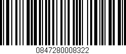 Código de barras (EAN, GTIN, SKU, ISBN): '0847280008322'
