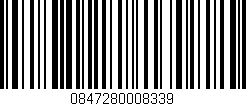 Código de barras (EAN, GTIN, SKU, ISBN): '0847280008339'