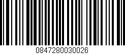 Código de barras (EAN, GTIN, SKU, ISBN): '0847280030026'