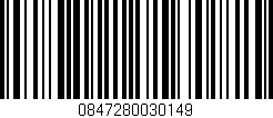 Código de barras (EAN, GTIN, SKU, ISBN): '0847280030149'