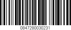 Código de barras (EAN, GTIN, SKU, ISBN): '0847280030231'