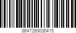 Código de barras (EAN, GTIN, SKU, ISBN): '0847280030415'