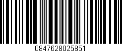 Código de barras (EAN, GTIN, SKU, ISBN): '0847628025851'