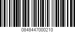Código de barras (EAN, GTIN, SKU, ISBN): '0848447000210'