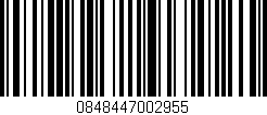 Código de barras (EAN, GTIN, SKU, ISBN): '0848447002955'