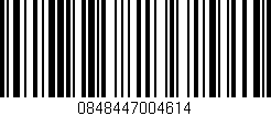 Código de barras (EAN, GTIN, SKU, ISBN): '0848447004614'