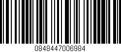 Código de barras (EAN, GTIN, SKU, ISBN): '0848447006984'