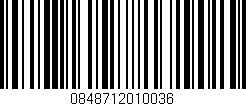 Código de barras (EAN, GTIN, SKU, ISBN): '0848712010036'