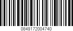 Código de barras (EAN, GTIN, SKU, ISBN): '0849172004740'