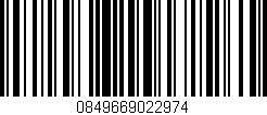 Código de barras (EAN, GTIN, SKU, ISBN): '0849669022974'