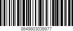 Código de barras (EAN, GTIN, SKU, ISBN): '0849803038977'