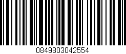 Código de barras (EAN, GTIN, SKU, ISBN): '0849803042554'