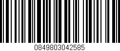 Código de barras (EAN, GTIN, SKU, ISBN): '0849803042585'