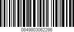 Código de barras (EAN, GTIN, SKU, ISBN): '0849803062286'