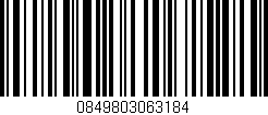 Código de barras (EAN, GTIN, SKU, ISBN): '0849803063184'