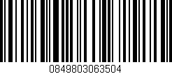 Código de barras (EAN, GTIN, SKU, ISBN): '0849803063504'