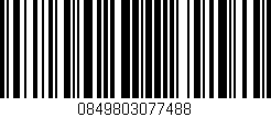 Código de barras (EAN, GTIN, SKU, ISBN): '0849803077488'